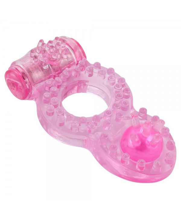 Розовое эрекционное кольцо с вибрацией Rings Ringer