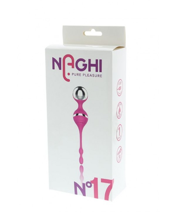 Розовый вагинальные шарики с вибрацией NAGHI NO.17 RECHARGEABLE DUO BALLS