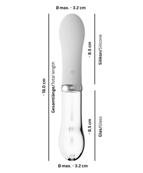 Двусторонний вибратор G-Spot LED - 18 см.