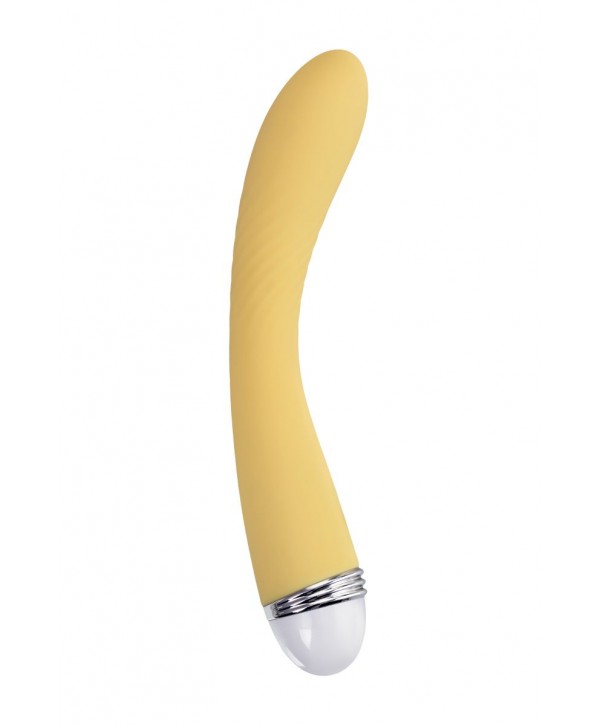 Желтый вибратор Calla - 22 см.