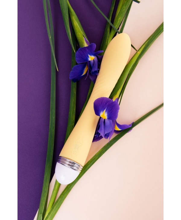 Желтый вибратор Calla - 22 см.