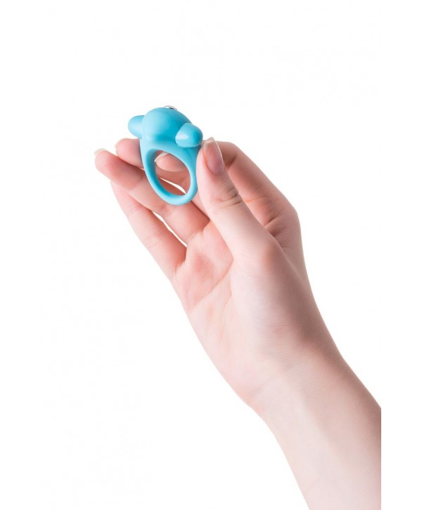 Голубое эрекционное силиконовое кольцо TOYFA A-Toys