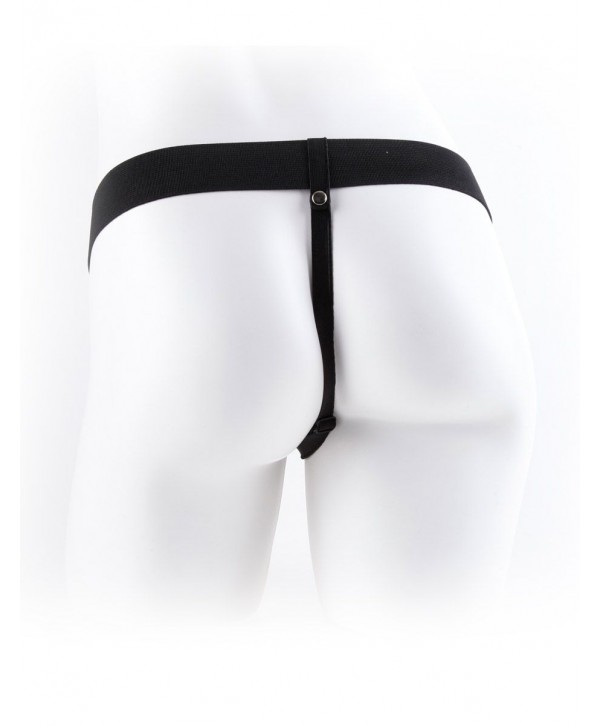 Полый страпон с креплением Vibrating Hollow Strap-On with Balls - 18,9 см.