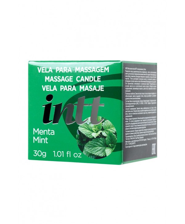 Массажная свеча для поцелуев Mint с ароматом мяты - 30 гр.