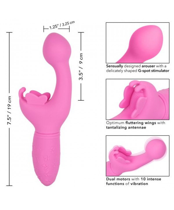 Розовый вибратор-кролик Rechargeable Butterfly Kiss