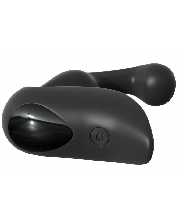 Черный вибромассажер простаты с пультом ДУ Control P-Spot Pro