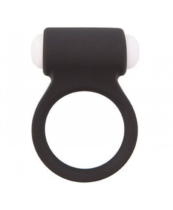 Чёрное эрекционное виброкольцо LIT-UP SILICONE STIMU RING 3 BLACK