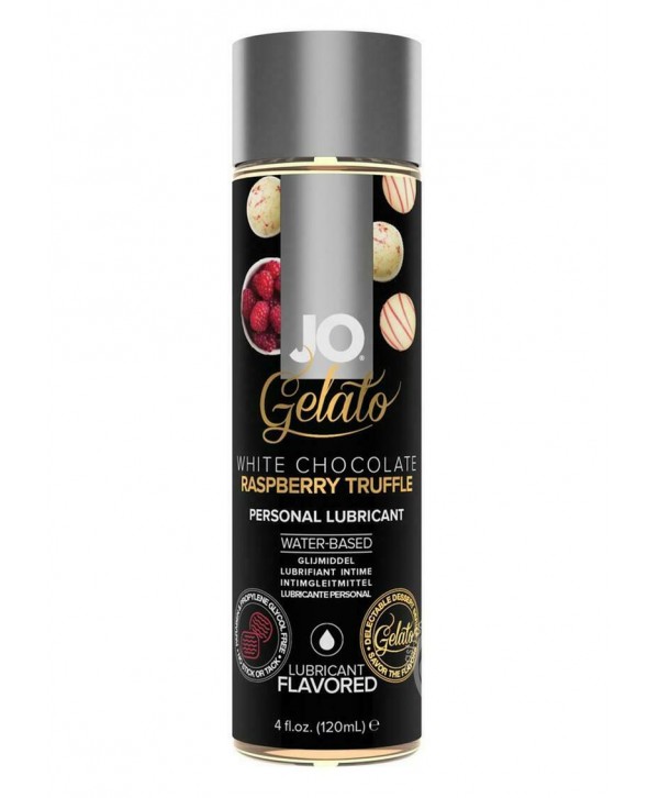 Лубрикант с ароматом трюфелей из белого шоколада и малины JO GELATO WHITE CHOCOLATE RASPBERRY TRUFFLE - 120 мл.