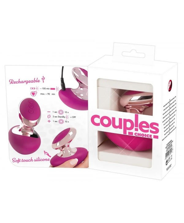 Ярко-розовый вибромассажер Couples Choice Massager