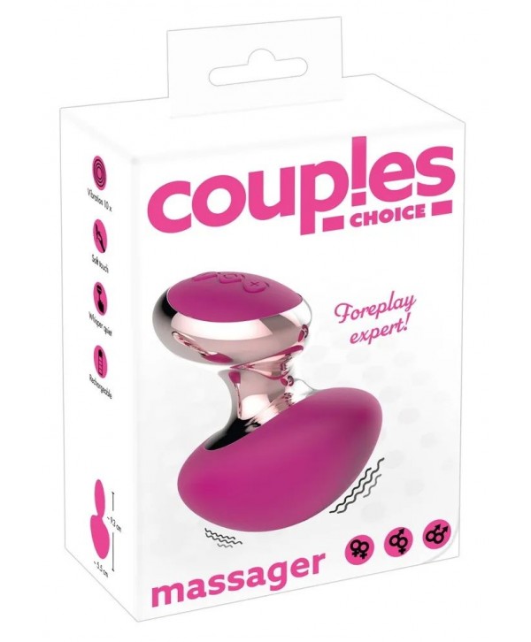 Ярко-розовый вибромассажер Couples Choice Massager