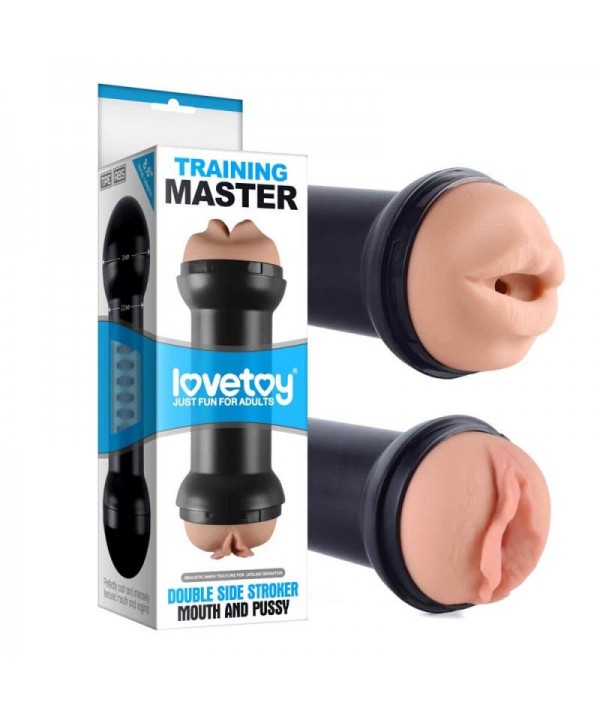 Двусторонний мастурбатор Training Master Double Side Stroker Mouth and Pussy