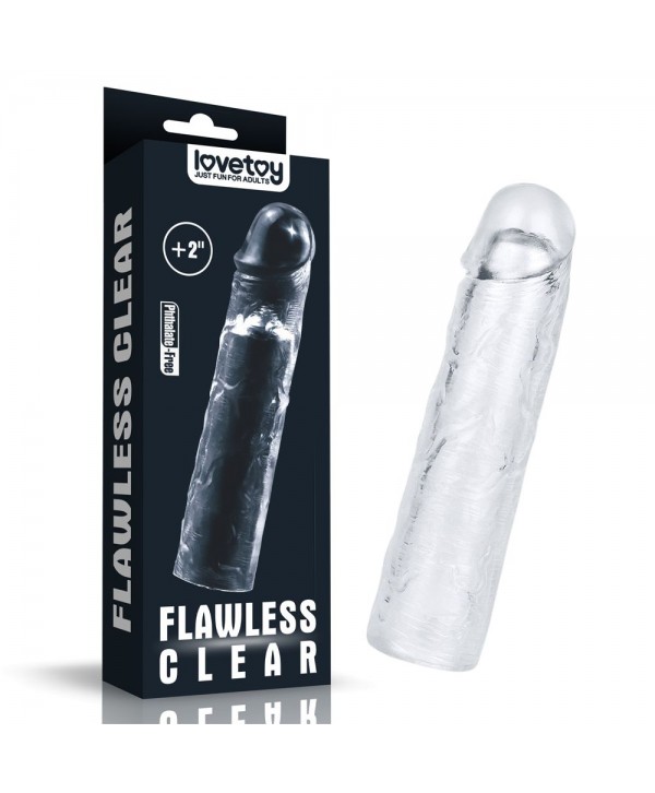 Прозрачная насадка-удлинитель Flawless Clear Penis Sleeve Add 2 - 19 см.