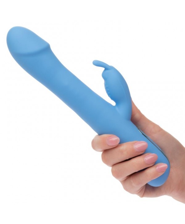 Голубой вибратор-кролик Elite Rotating Rabbit - 23,5 см.