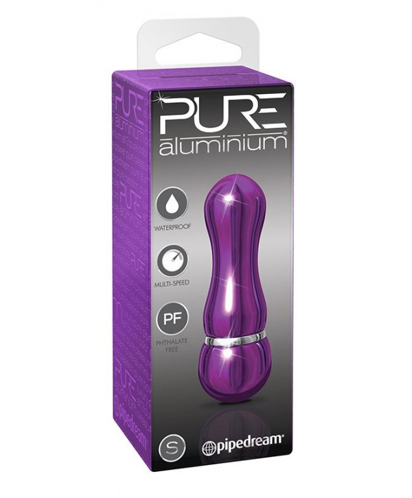 Фиолетовый алюминиевый вибратор PURPLE SMALL - 7,5 см.