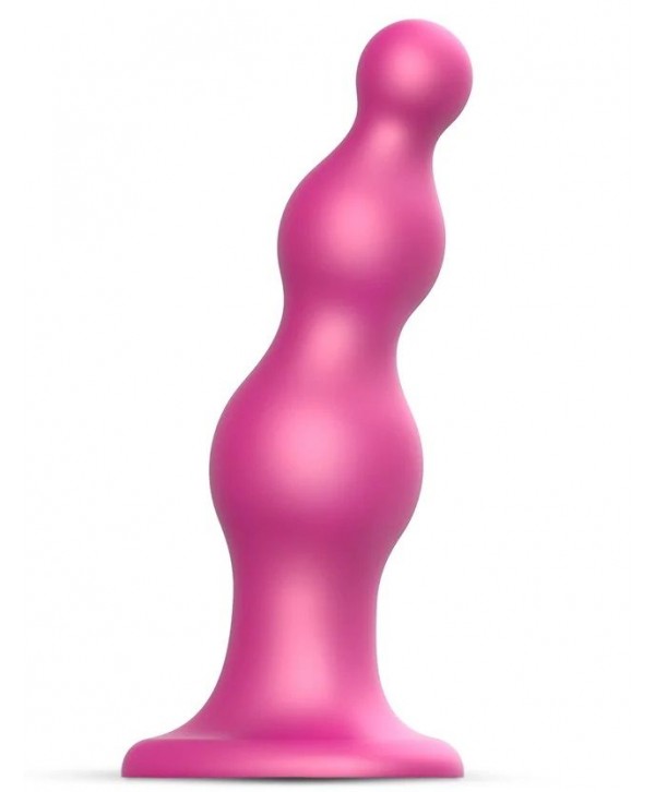 Розовая насадка Strap-On-Me Dildo Plug Beads size S