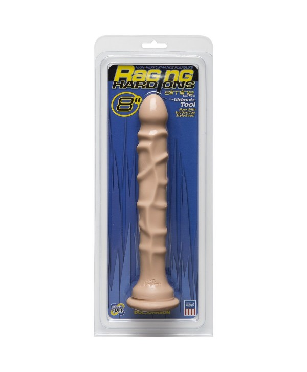 Анальный фаллос Raging Hard-Ons Slimline with Suction Cup 8  Dong - 20 см.