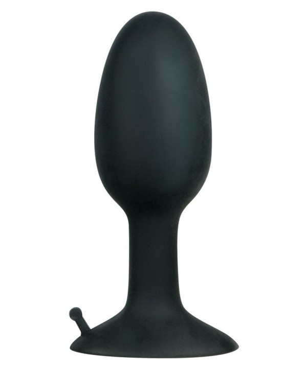 Полая анальная пробка с шариком Small Silicone Plug - 8 см.