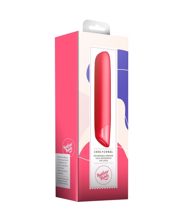 Коралловый классический вибратор Cool Coral - 16 см.