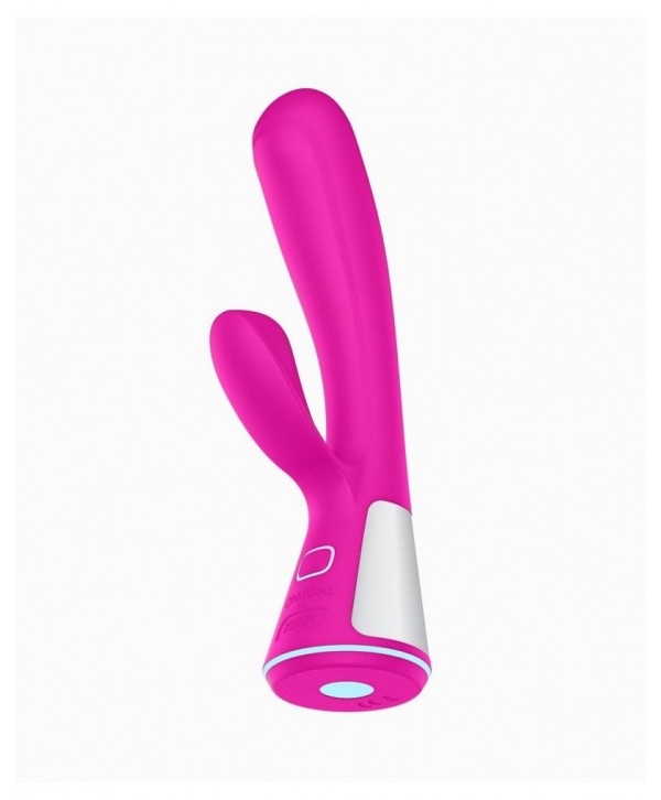 Розовый интерактивный вибратор Kiiroo Ohmibod Fuse - 18 см.