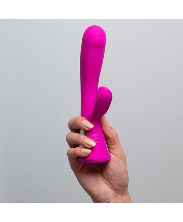 Розовый интерактивный вибратор Kiiroo Ohmibod Fuse - 18 см.
