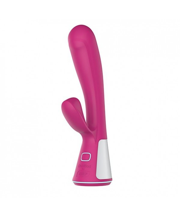 Розовый интерактивный вибратор Kiiroo Ohmibod Fuse - 18 см.