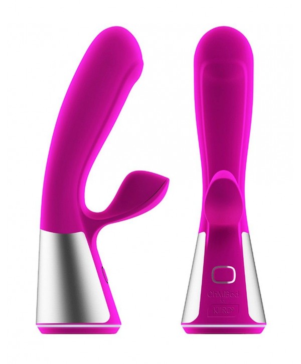 Розовый интерактивный вибратор Kiiroo Ohmibod Fuse - 18 см.