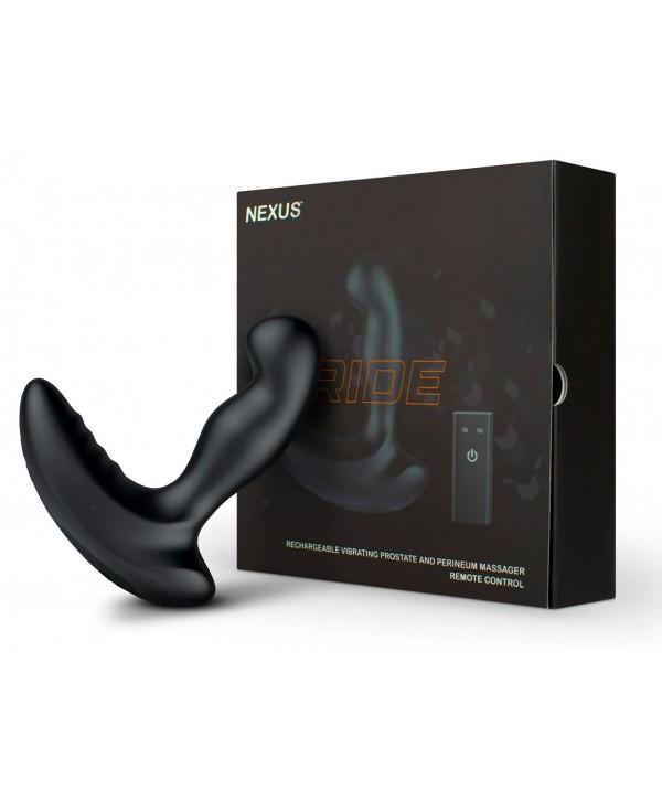 Черный вибромассажер простаты и промежности Nexus Ride - 14 см.