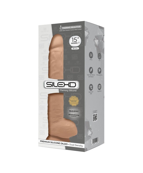Телесный фаллоимитатор-гигант Model 1 - 38 см.