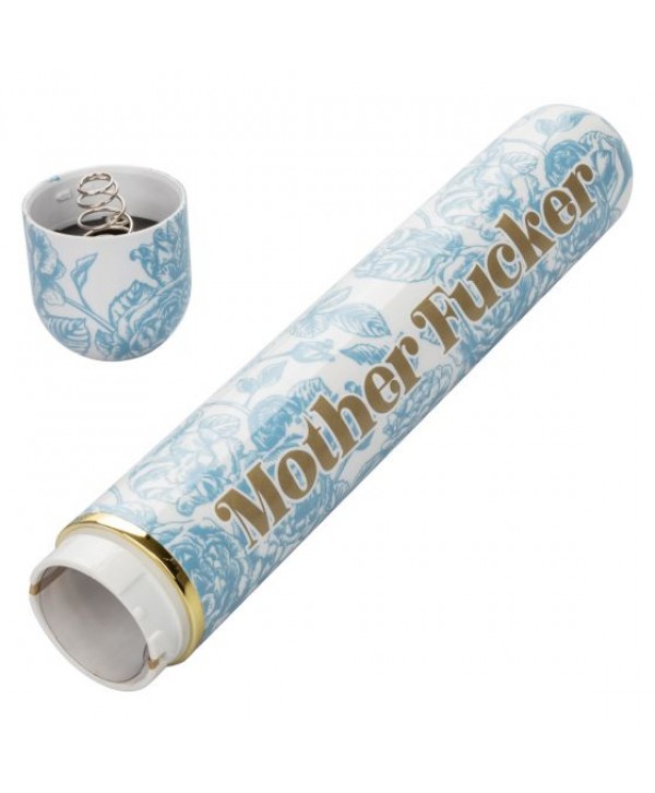Голубой классический вибратор Naughty Bits Mother Fucker Personal Vibrator - 18 см.