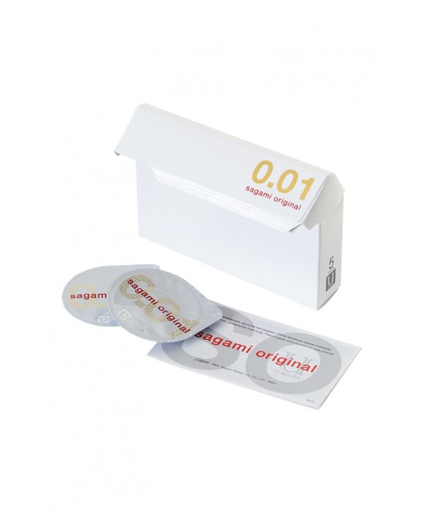 Супер тонкие презервативы Sagami Original 0.01 - 5 шт.