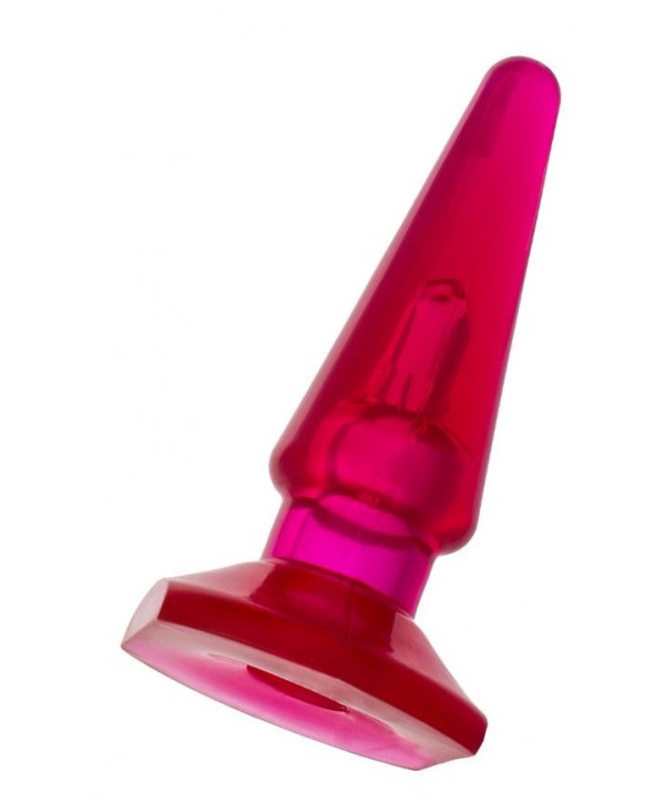 Розовая конусообразная анальная втулка BUTT PLUG - 9,5 см.