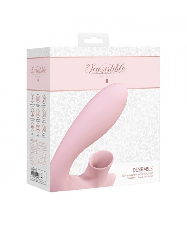 Розовый вибратор для G-точки Irresistible Desirable с бесконтактной клиторальной стимуляцией