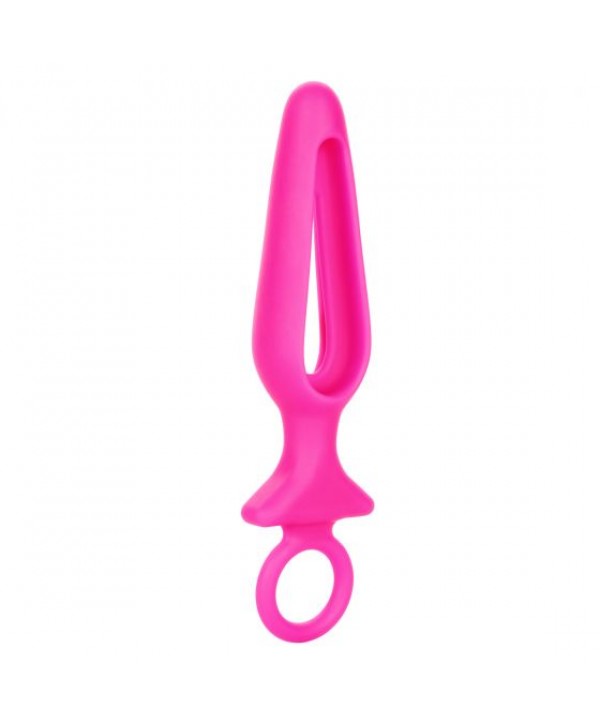Розовая силиконовая пробка с прорезью Silicone Groove Probe - 10,25 см.