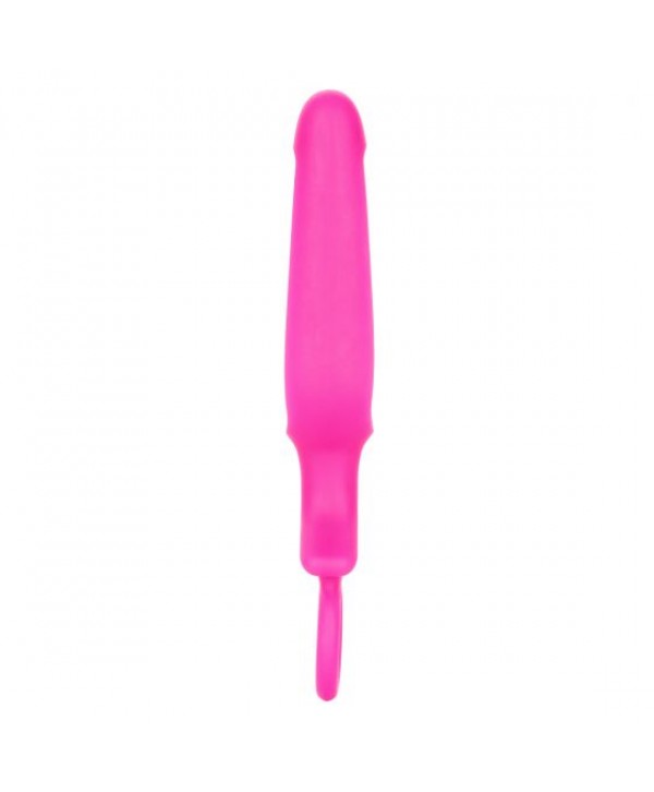 Розовая силиконовая пробка с прорезью Silicone Groove Probe - 10,25 см.