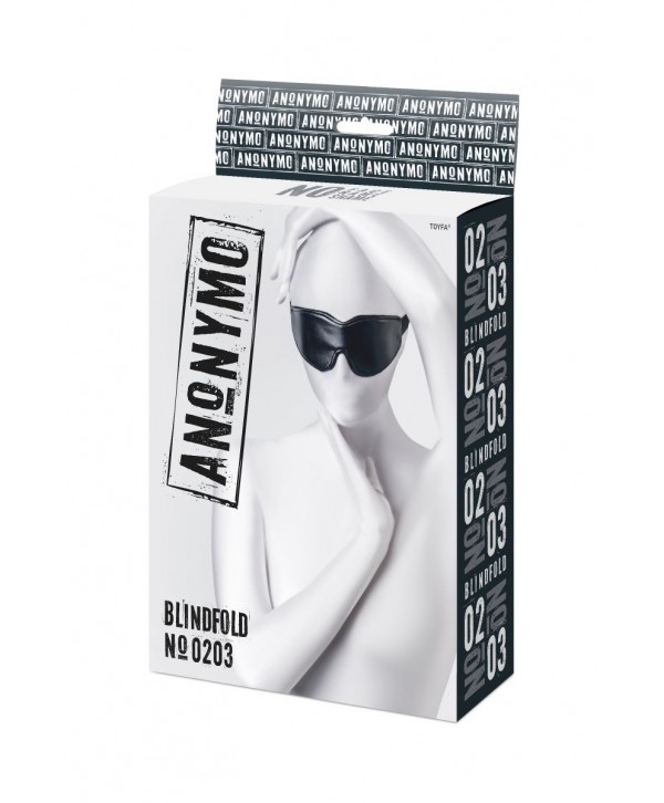 Черная маска Anonymo из искусственной кожи