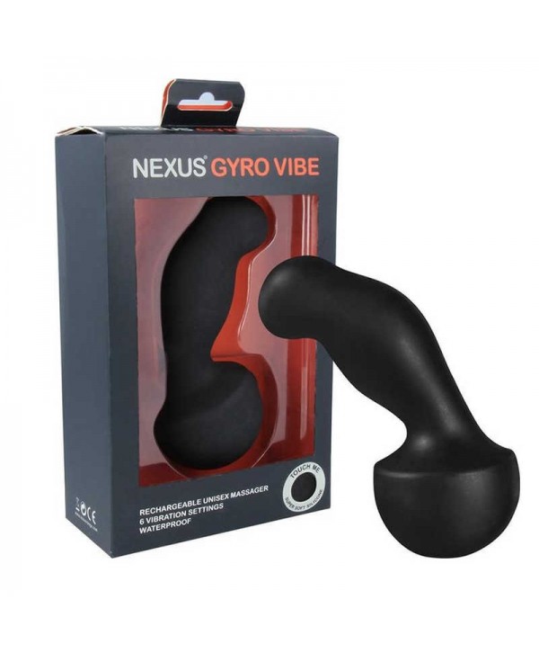 Черный универсальный вибромассажер NEXUS Gyro Vibe - 15 см.