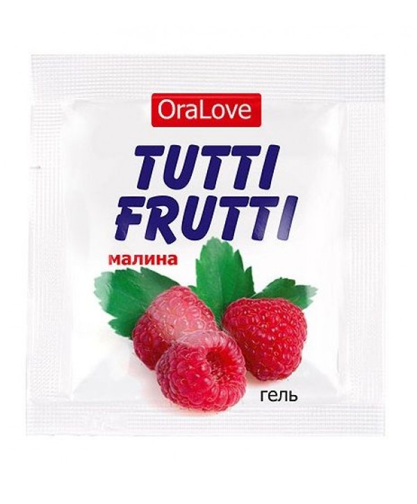 Саше гель-смазки Tutti-frutti с малиновым вкусом - 4 гр.