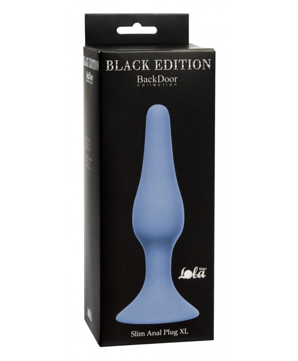 Синяя анальная пробка Slim Anal Plug XL - 15,5 см.