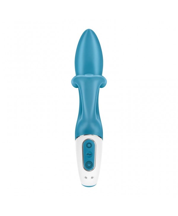 Бирюзовый вибратор-кролик Embrace Me - 21,2 см.