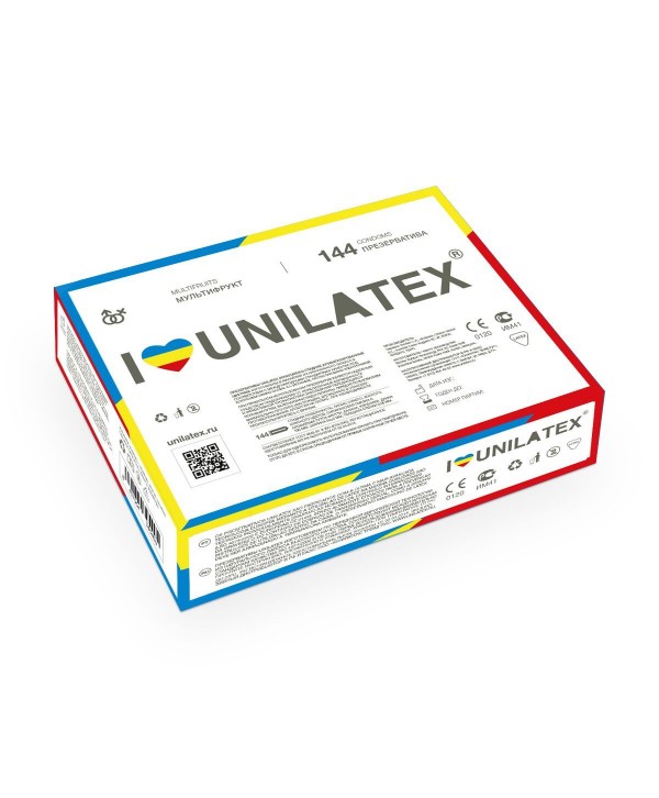 Разноцветные ароматизированные презервативы Unilatex Multifruits - 144 шт.