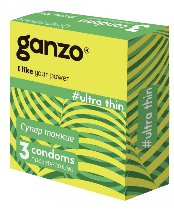Ультратонкие презервативы Ganzo Ultra thin - 3 шт.