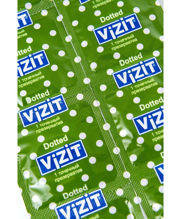 Презервативы с точечками VIZIT Dotted - 12 шт.