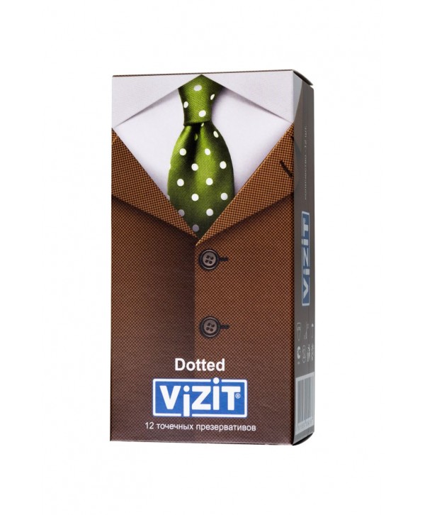 Презервативы с точечками VIZIT Dotted - 12 шт.