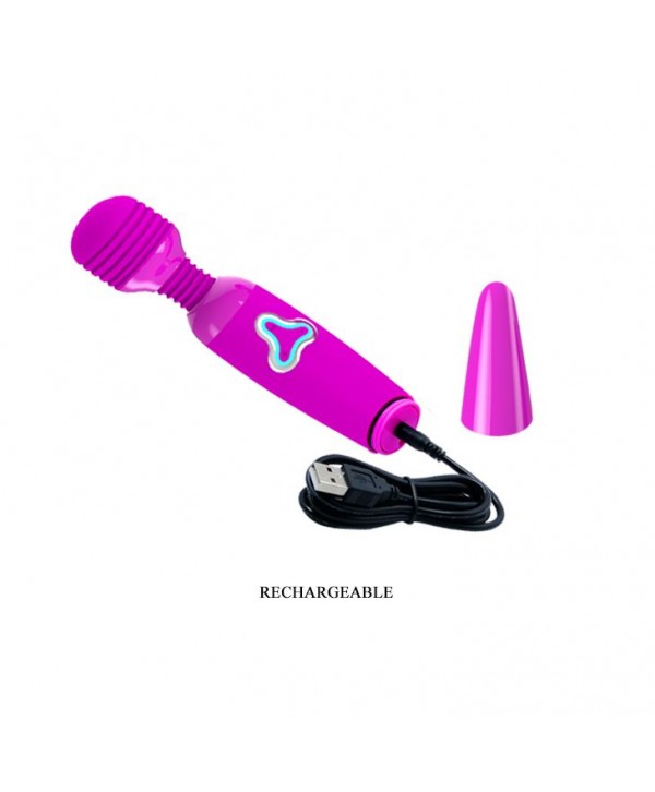 Лиловый вибромассажер Flirtatious Wand - 25 см.