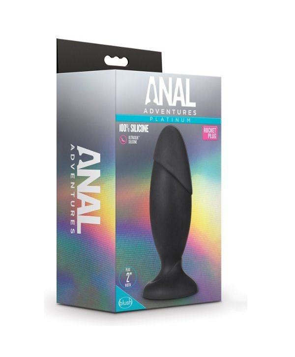 Черная силиконовая пробка Silicone Rocket Plug - 16,5 см.