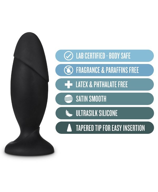 Черная силиконовая пробка Silicone Rocket Plug - 16,5 см.