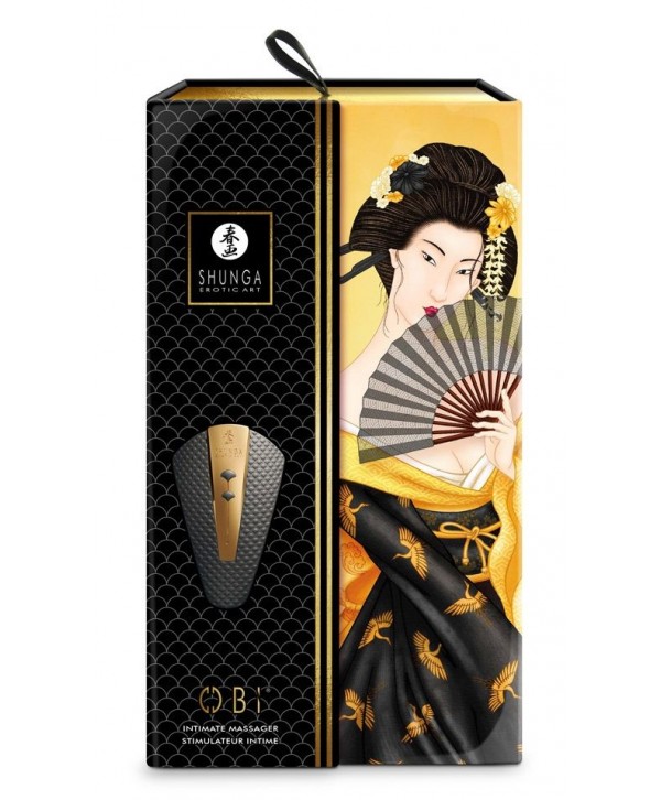 Черный клиторальный вибростимулятор OBI