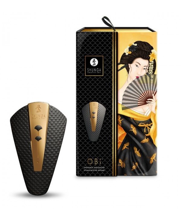Черный клиторальный вибростимулятор OBI