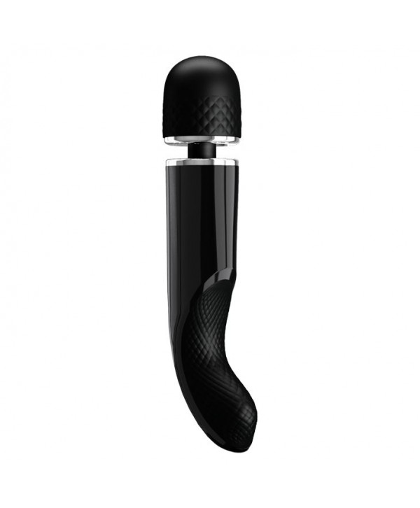 Черный вибратор-жезл Charming Massager Plus - 29 см.