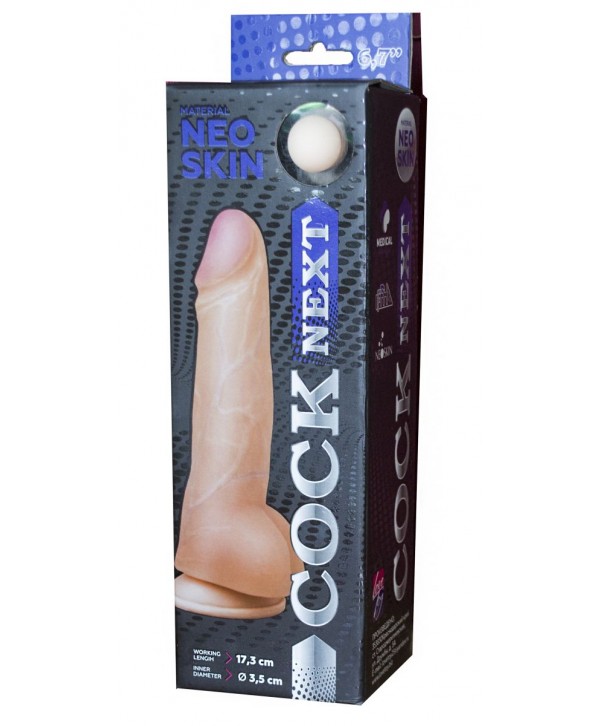 Фаллоимитатор с мошонкой COCK NEXT 6  - 20,5 см.